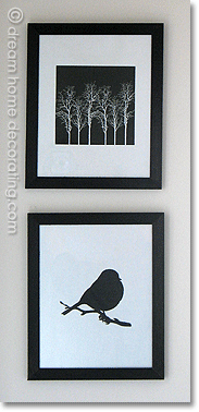 black-and-white nature-themed wall art