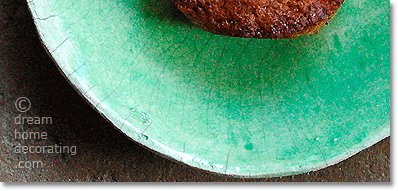 ceramic plate in a French provincial house