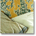 toile and feedsack cushions, France