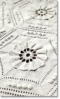 vintage crochet bed coverlet