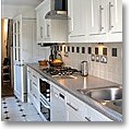 small white galley kitchen