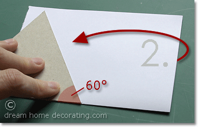 folding paper using a 60-degree triangle