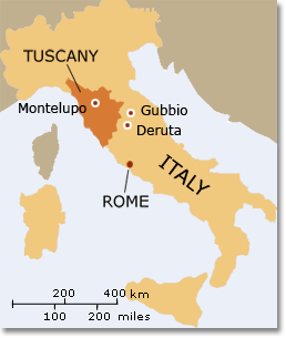 Montelupo Deruta Map