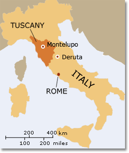 Tuscan pottery map