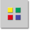 4 primary colors on a grey backgrouund