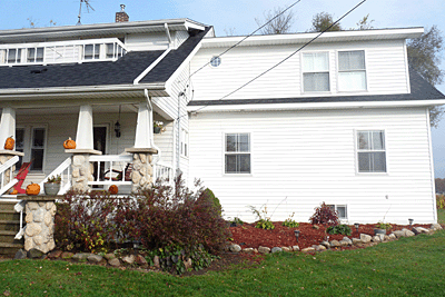 House with white cladding