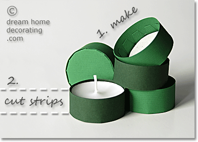 paper cups for St Patricks tea lights