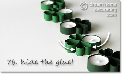 How to make St Patrick day tealight crafts from colored card