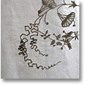 Tuscan window treatment: white cotton embroidery