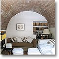 tuscan living room in an old farmhouse near san gimignano