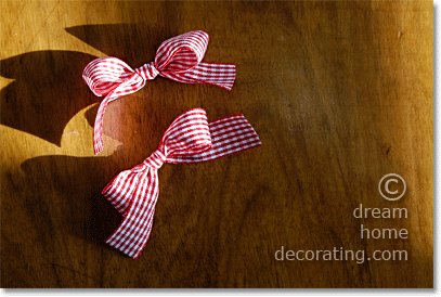 Bows for the front of a Valentine's Day door decoration