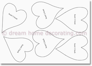 Valentine heart templates for download and printing