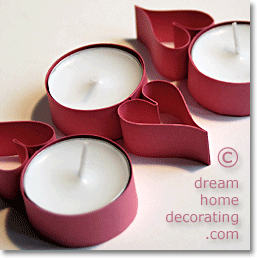 Valentine tealight crafts from paper strips