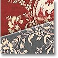 red and grey waverly toile swatches