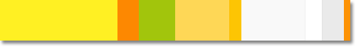 yellow palette with citrus yellow, yellow-orange, red-orange, lime & white