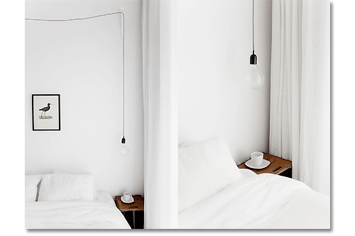 all-white bedroom