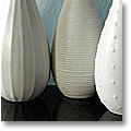 white bud vases