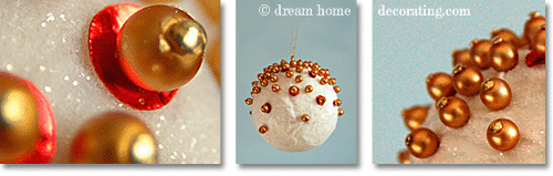 Round christmas tree styrofoam ornaments to make