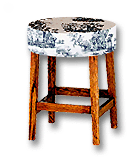 bathroom stool with toile cushion