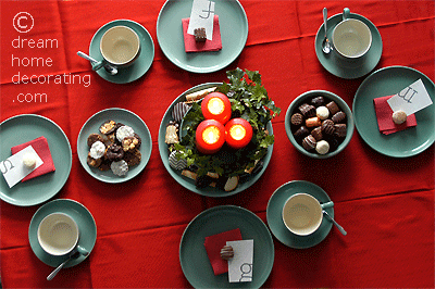 Christmas Table View From Above