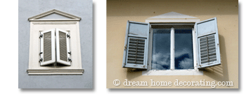 Palladian style window trim in Northern Italy