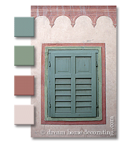 green and pink exterior paint color combinations for windows & walls