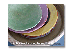 handmade earthenware plates from Provence