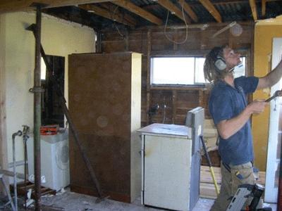 Back Wall / Bathroom Before French Doors