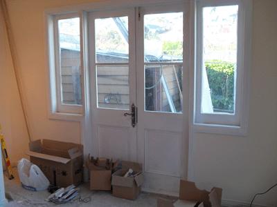 Back Wall (Now Kitchen) With New French Doors