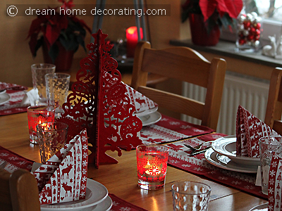 Scandinavian Style Christmas Table With Felt Tree Centerpiece