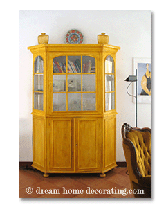yellow Tuscan armoire
