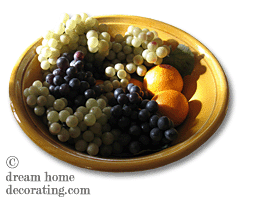 Tuscan glazed earthenware bowl with fruit
