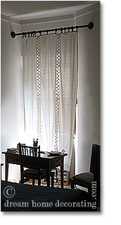 oversized window treatment, cotton & lace