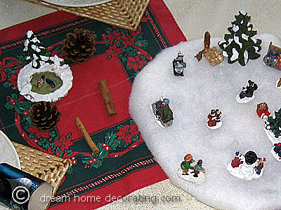 Closeup of the Christmas table