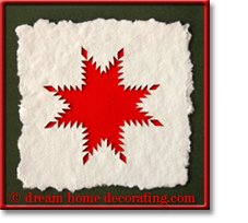 Christmas star in red and white
