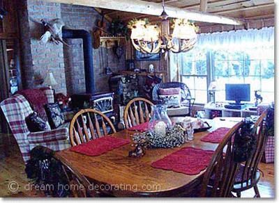 View from the dining table towards the large window