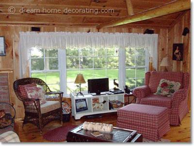 Battenberg lace and large checked armchair