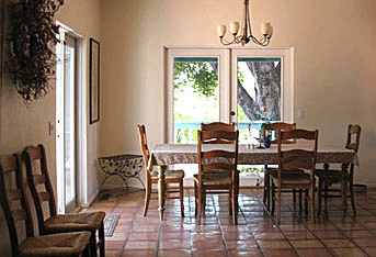 dining room in the Tuscan style, Santa Barbara, California