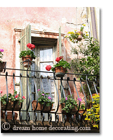 balcony flowers in Italy