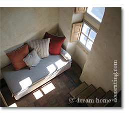 French country living room, detail