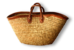 french market accessories: straw bag