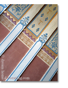 painted & gilded ceiling of Chenonceau castle in the Loire valley