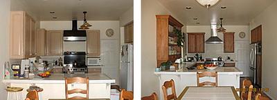 Cyndy's kitchen, before & after the remodel ... details below! Cyndy's kitchen, before & after the remodel ... details below!